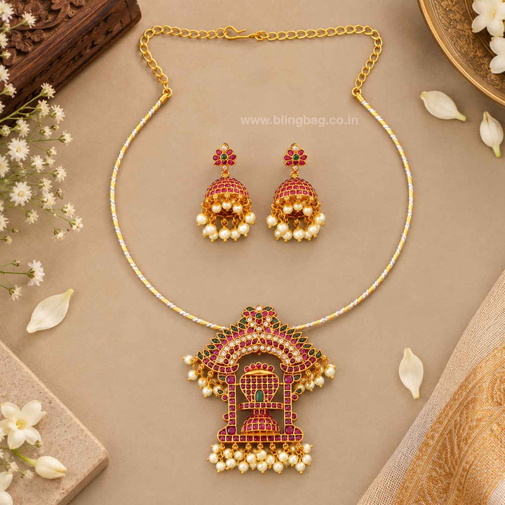 Multicolor Shiva Pendant Set