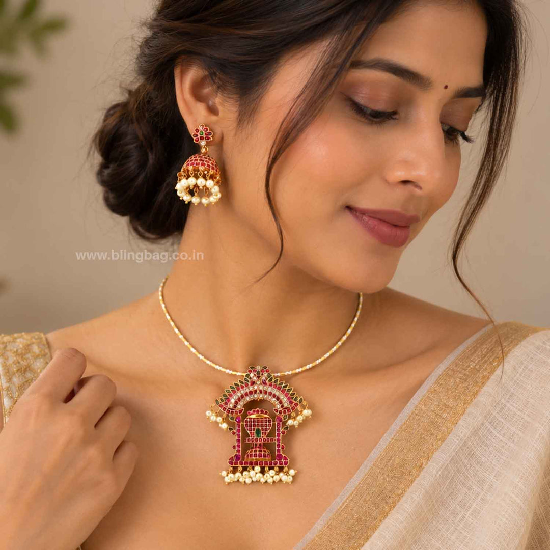 Multicolor Shiva Pendant Set