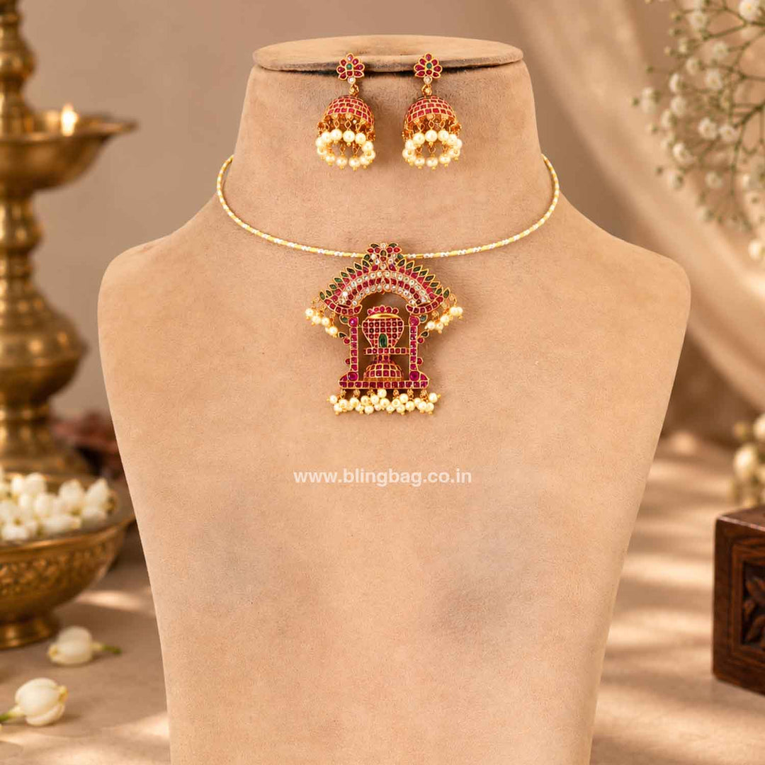 Multicolor Shiva Pendant Set