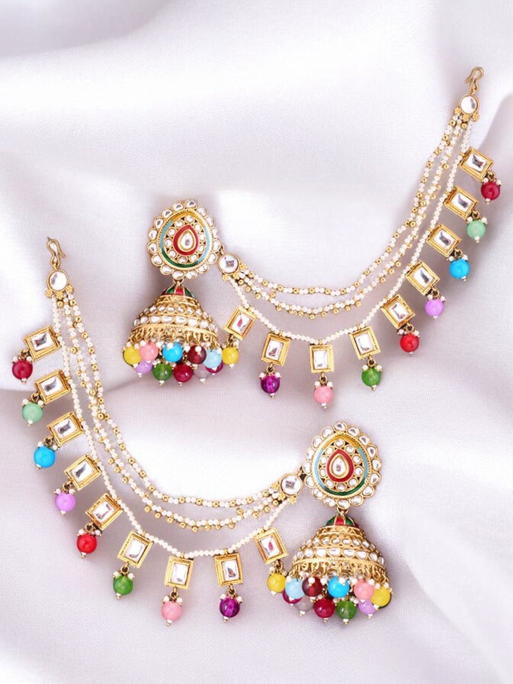Multicolor Shivakshi Sahara Jhumkis