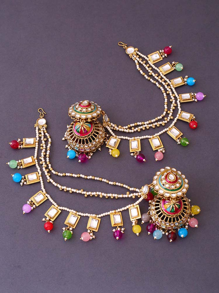 Multicolor Shivakshi Sahara Jhumkis
