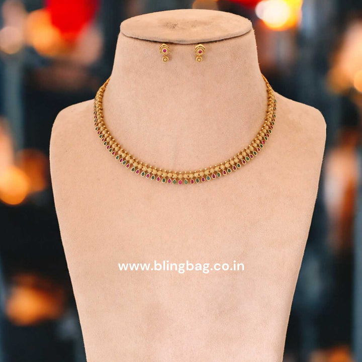 Multicolor Shizara Antique Jewellery Set- New Arrival