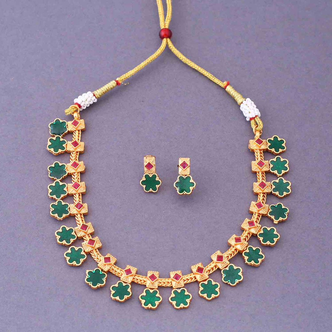Multicolor Shraddha Antique Jewellery Set - New Arrival