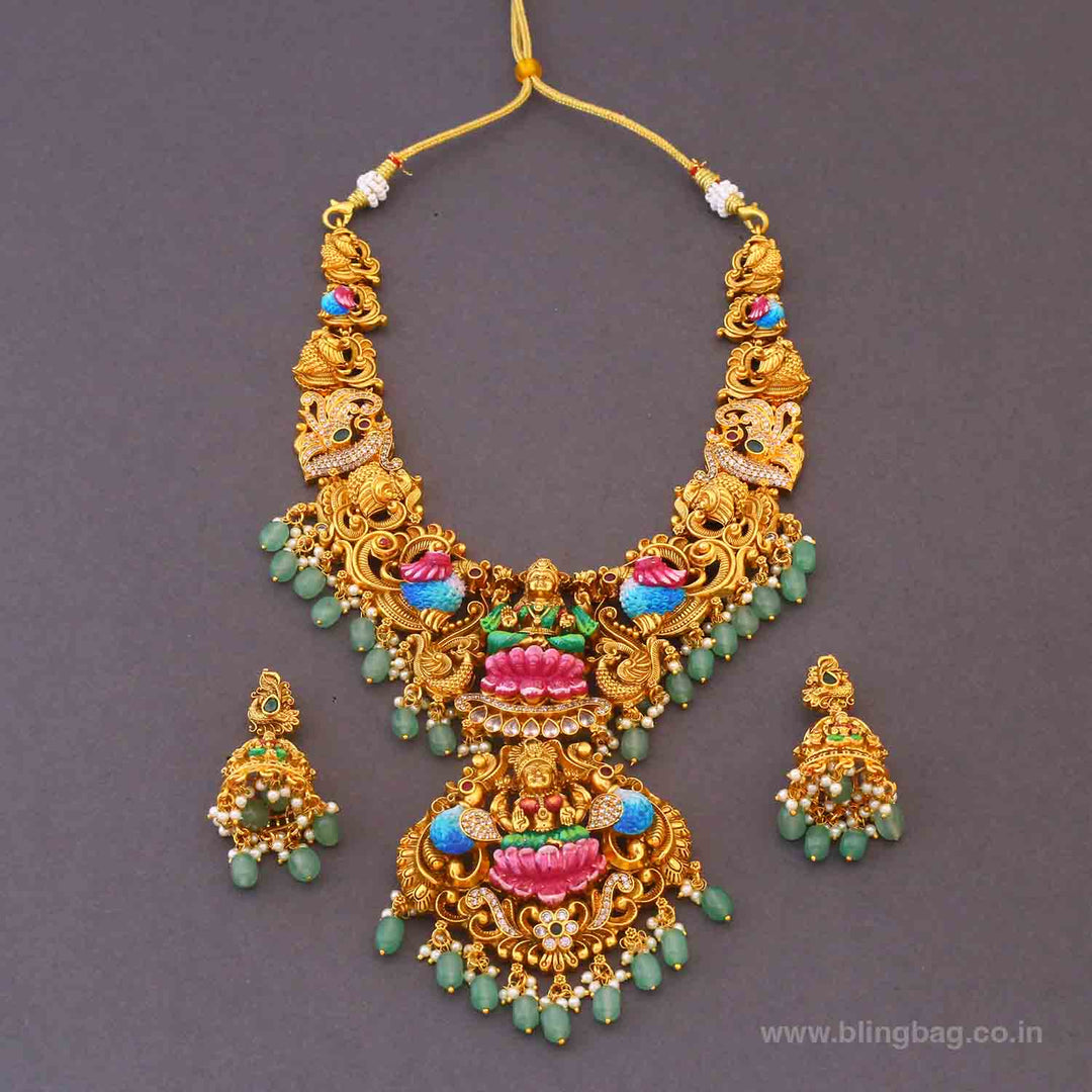 Multicolor Shreerupa Temple Jewellery Set- New Arrivals