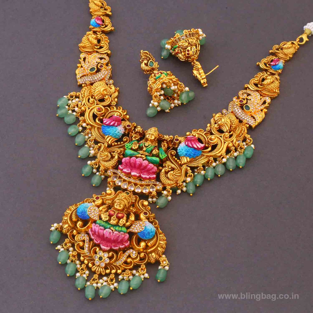 Multicolor Shreerupa Temple Jewellery Set- New Arrivals