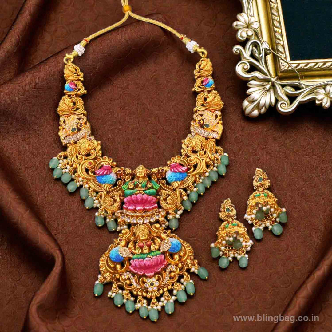 Multicolor Shreerupa Temple Jewellery Set- New Arrivals
