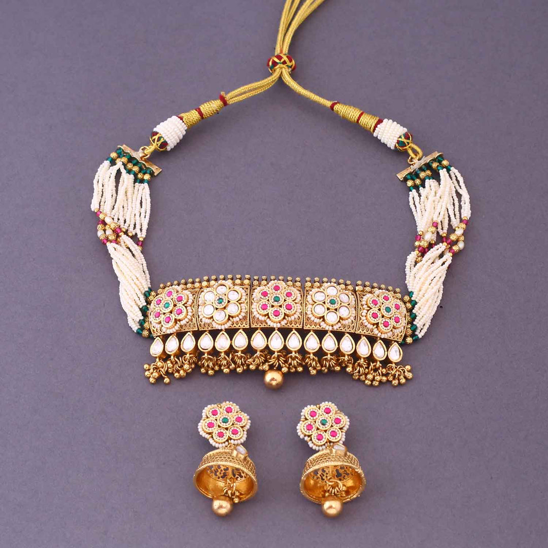 Multicolor Shreeya Antique Rajwadi Set