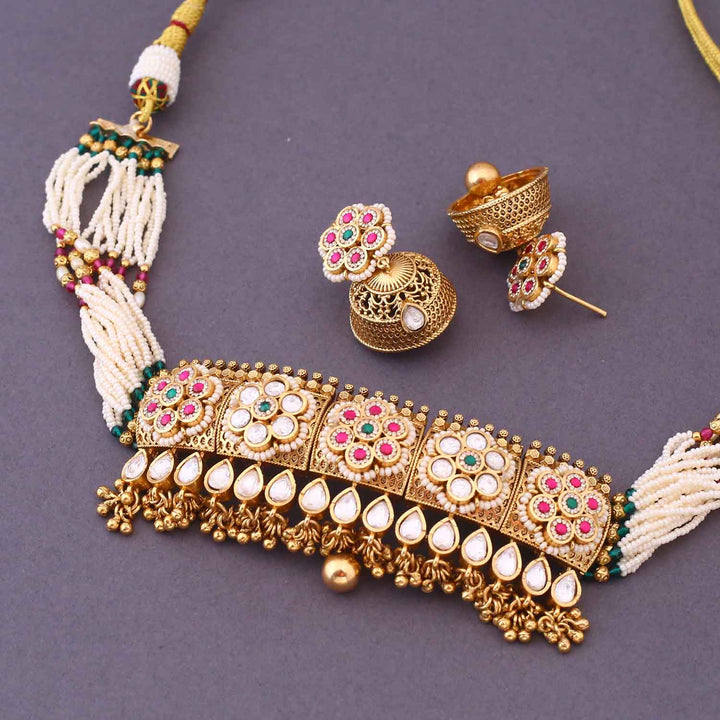 Multicolor Shreeya Antique Rajwadi Set