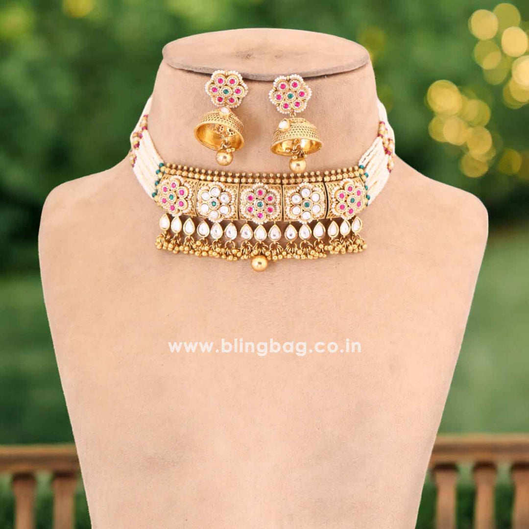 Multicolor Shreeya Antique Rajwadi Set