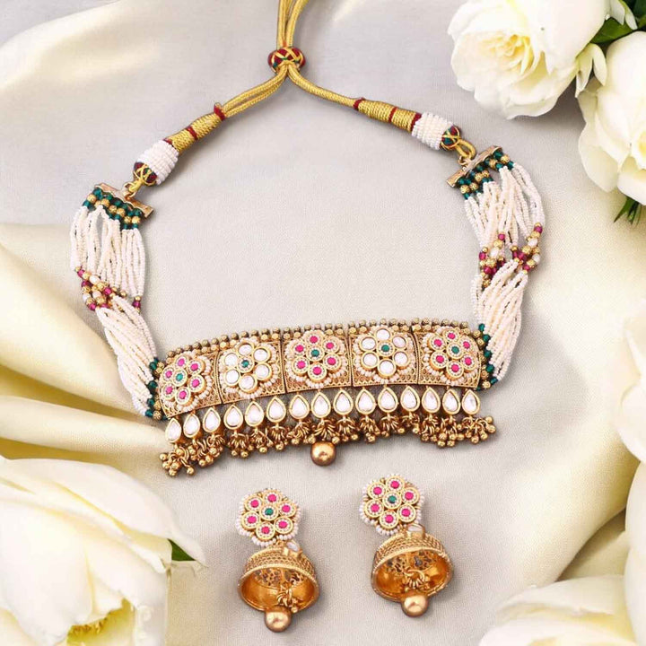 Multicolor Shreeya Antique Rajwadi Set