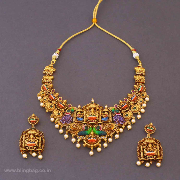 Multicolor Shridevi Temple Jewellery Set- New Arrivals
