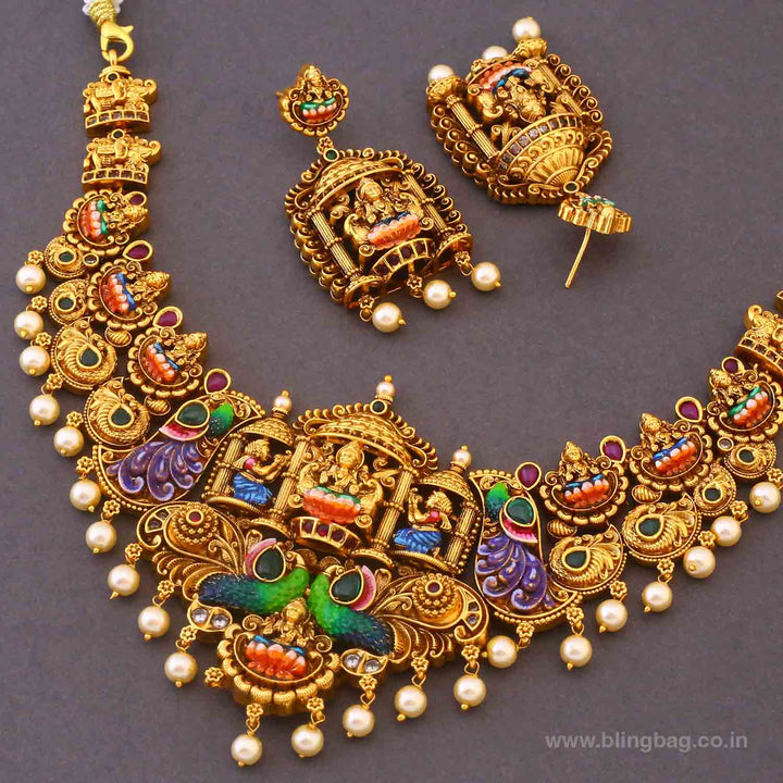 Multicolor Shridevi Temple Jewellery Set- New Arrivals