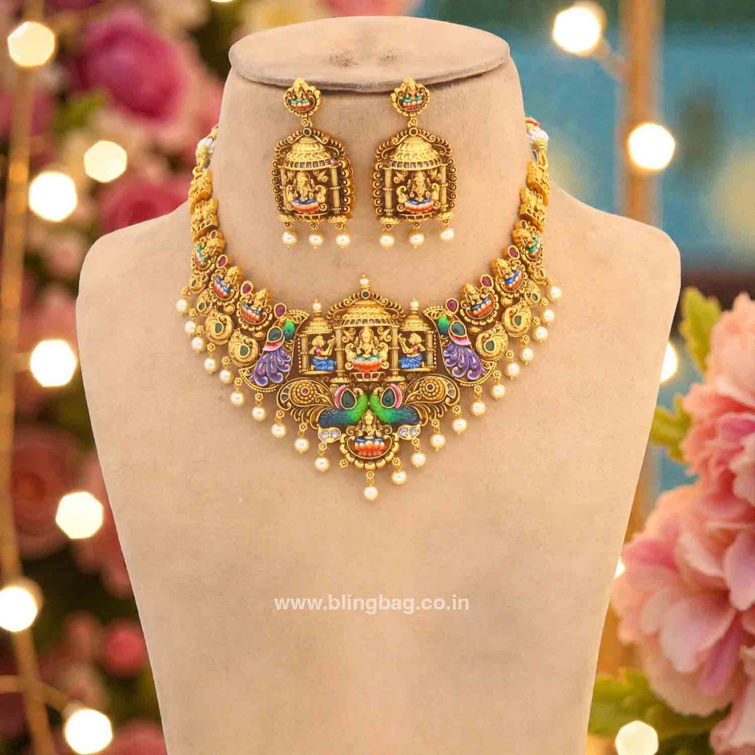 Multicolor Shridevi Temple Jewellery Set- New Arrivals