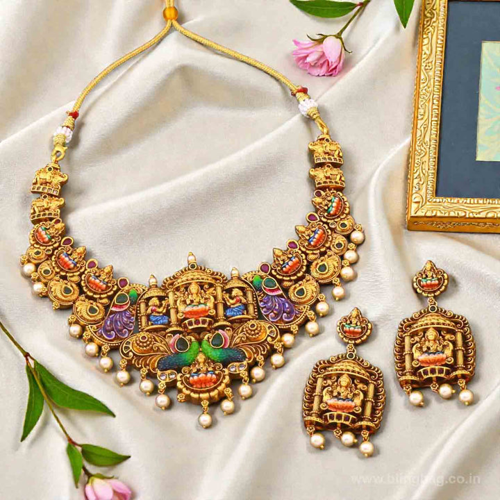Multicolor Shridevi Temple Jewellery Set- New Arrivals