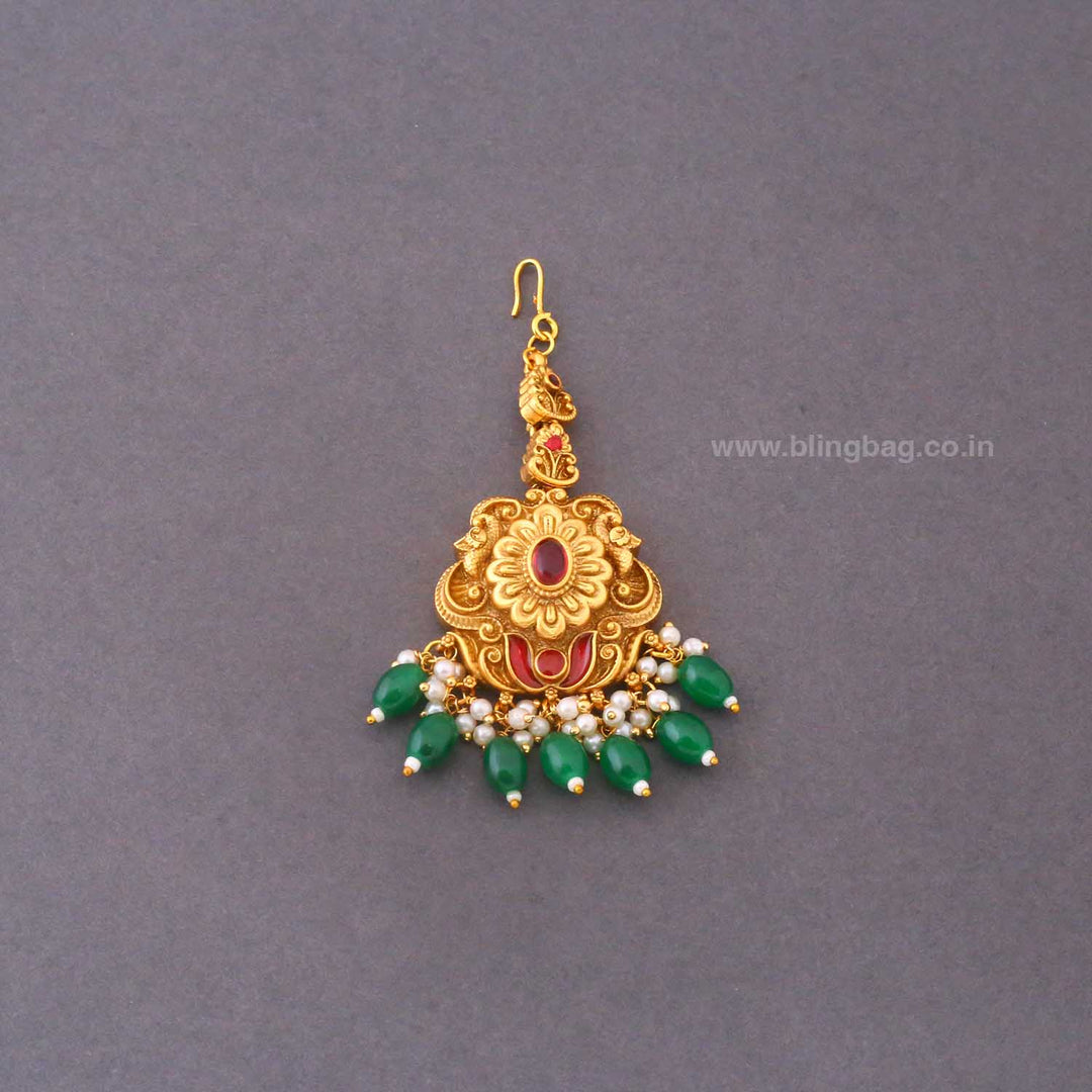 Multicolor Shuhena Maang Tikka