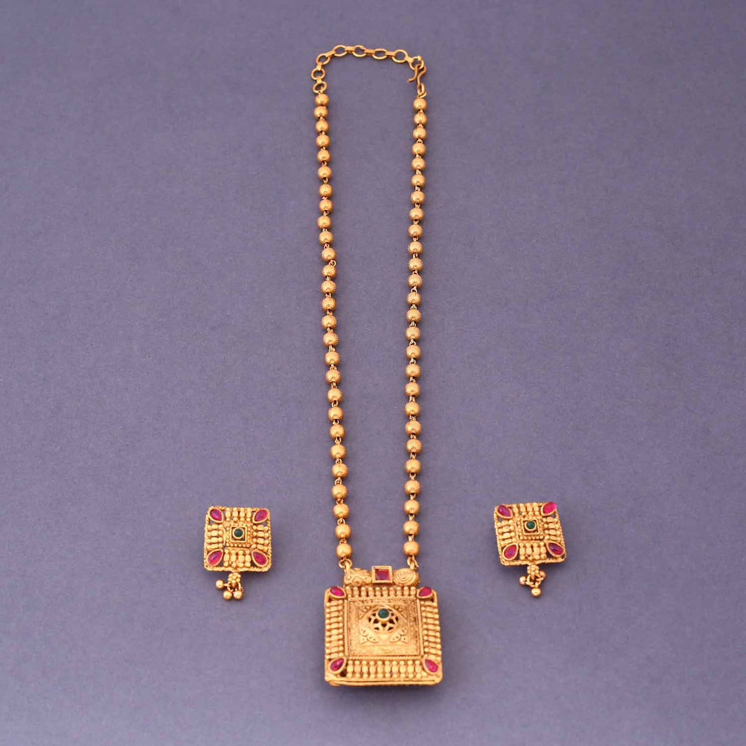 Multicolor Shyanki Reversible Antique Jewellery Set- New Arrival