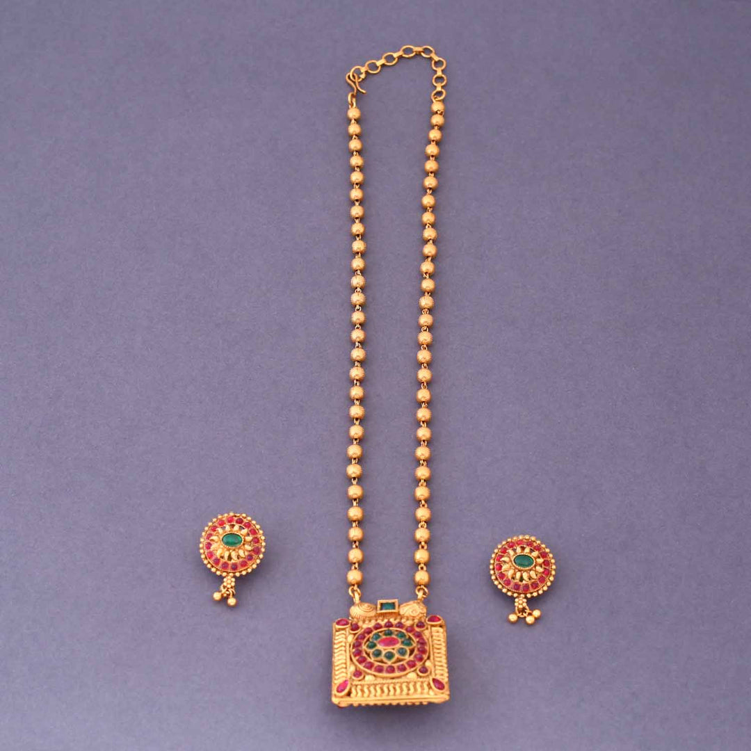 Multicolor Shyanki Reversible Antique Jewellery Set- New Arrival