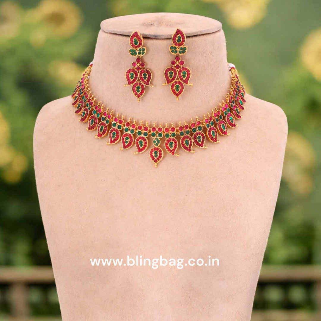 Multicolor Shymani Antique Jewellery Set - New Arrival