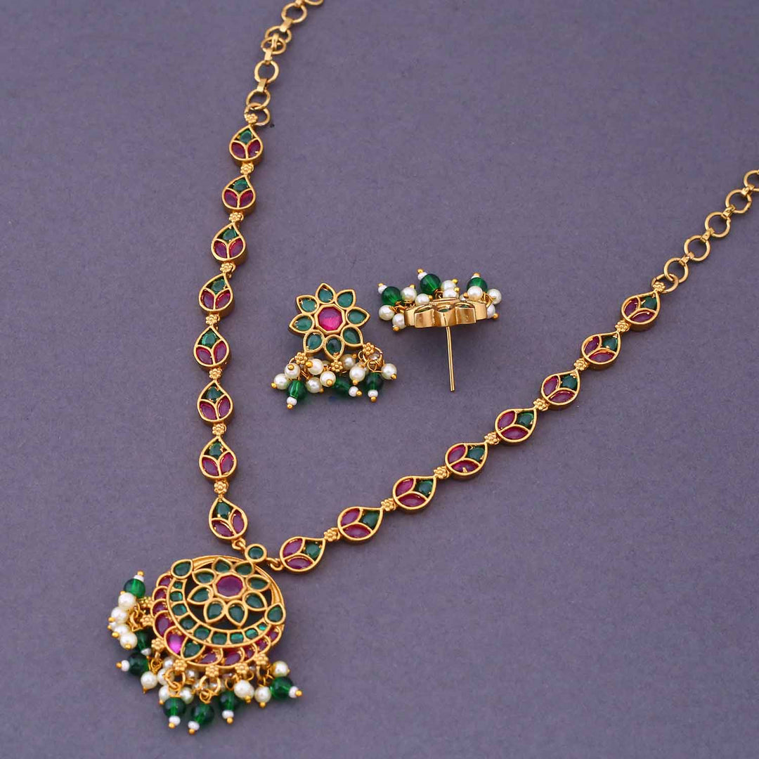 Multicolor Simarjeet Antique Jewellery Set - New Arrival