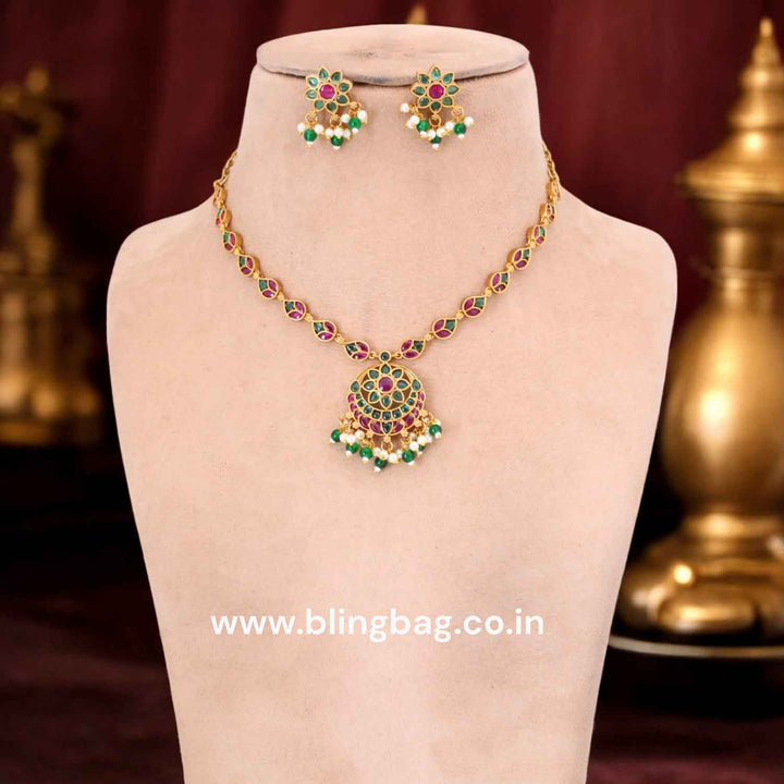 Multicolor Simarjeet Antique Jewellery Set - New Arrival