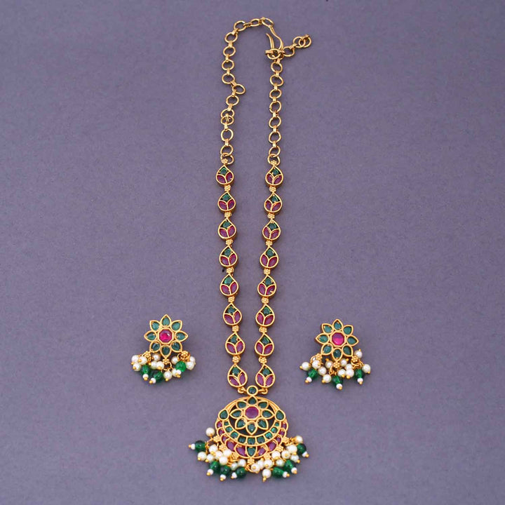 Multicolor Simarjeet Antique Jewellery Set - New Arrival