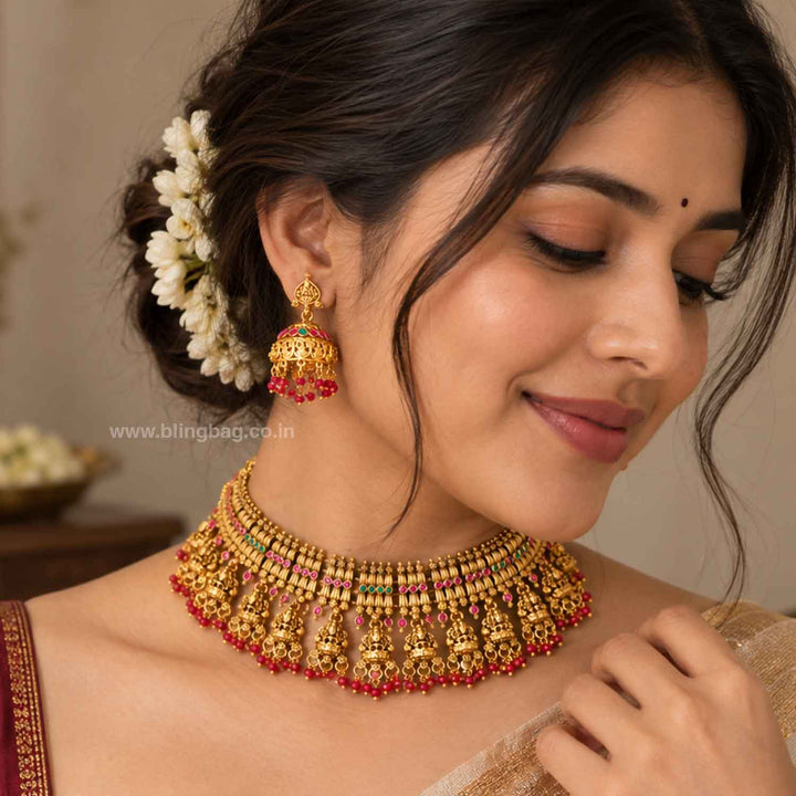 Multicolor Sitai Antique Jewellery Set- New Arrival