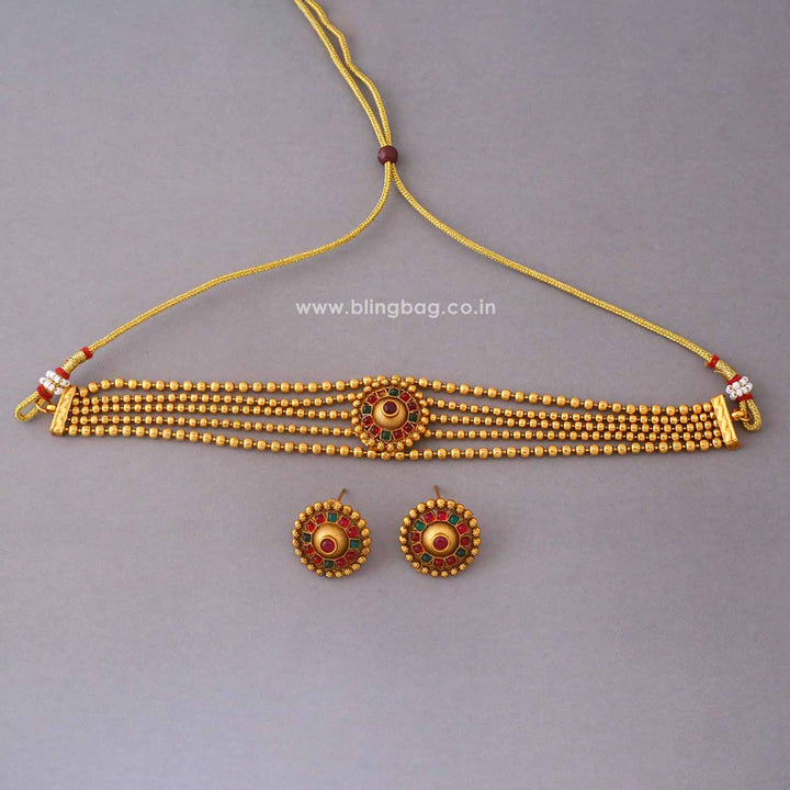 Multicolor Sitashi Antique Jewellery Set- New Arrival