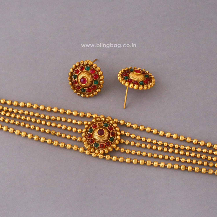 Multicolor Sitashi Antique Jewellery Set- New Arrival