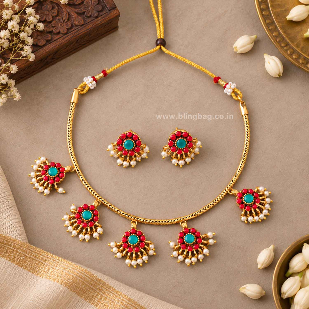 Multicolor Sitaya Antique Jewellery Set- New ArrivaI