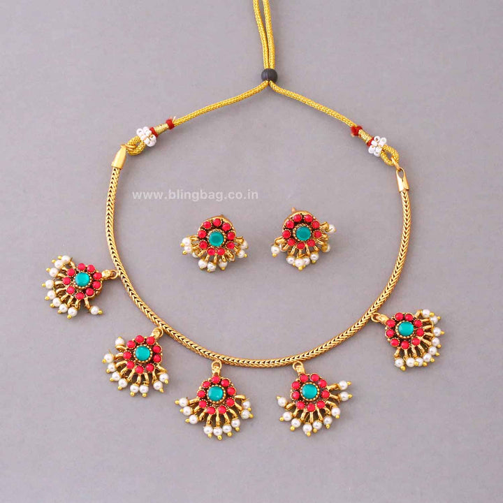 Multicolor Sitaya Antique Jewellery Set- New ArrivaI