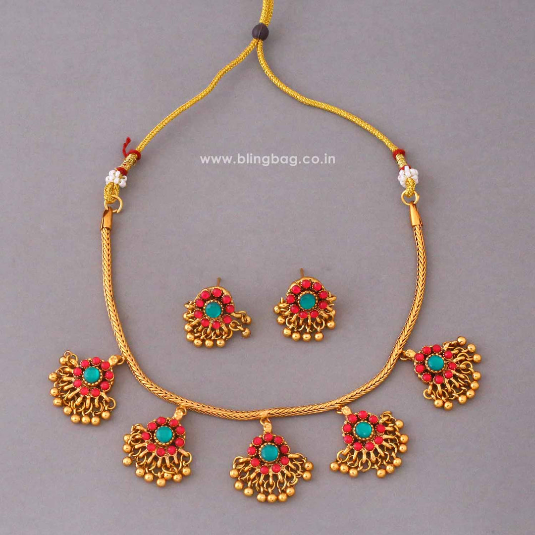 Multicolor Sitaya Antique Jewellery Set- New Arrival