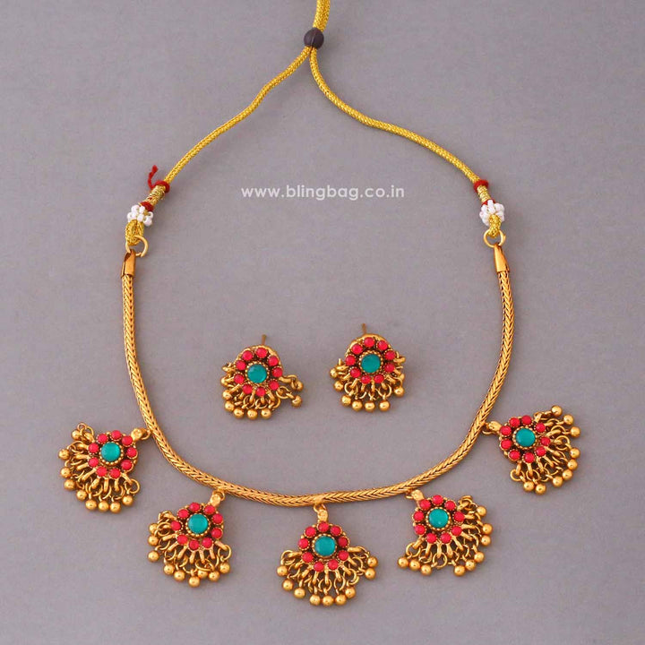Multicolor Sitaya Antique Jewellery Set- New Arrival