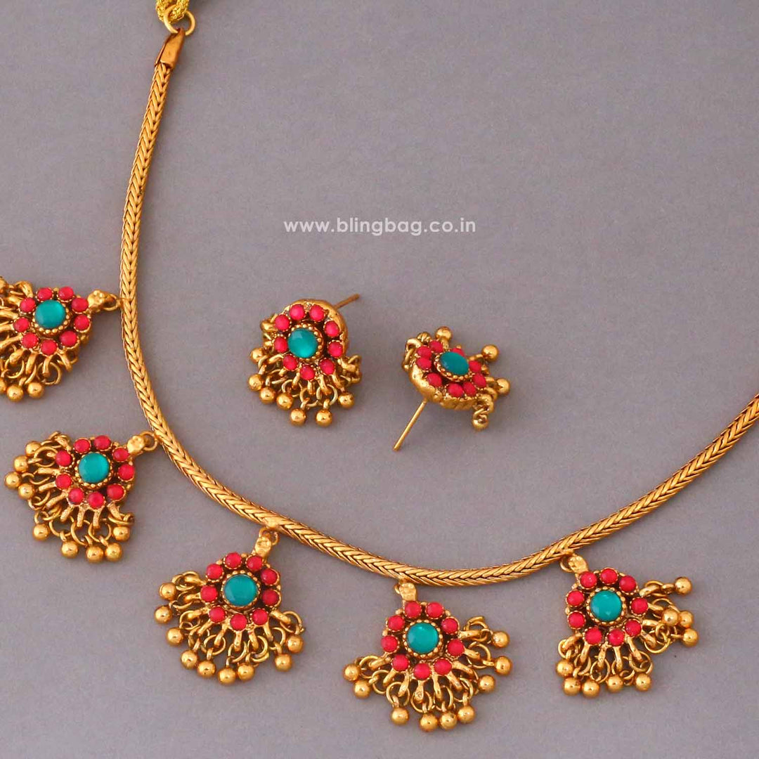 Multicolor Sitaya Antique Jewellery Set- New Arrival