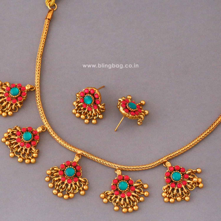 Multicolor Sitaya Antique Jewellery Set- New Arrival