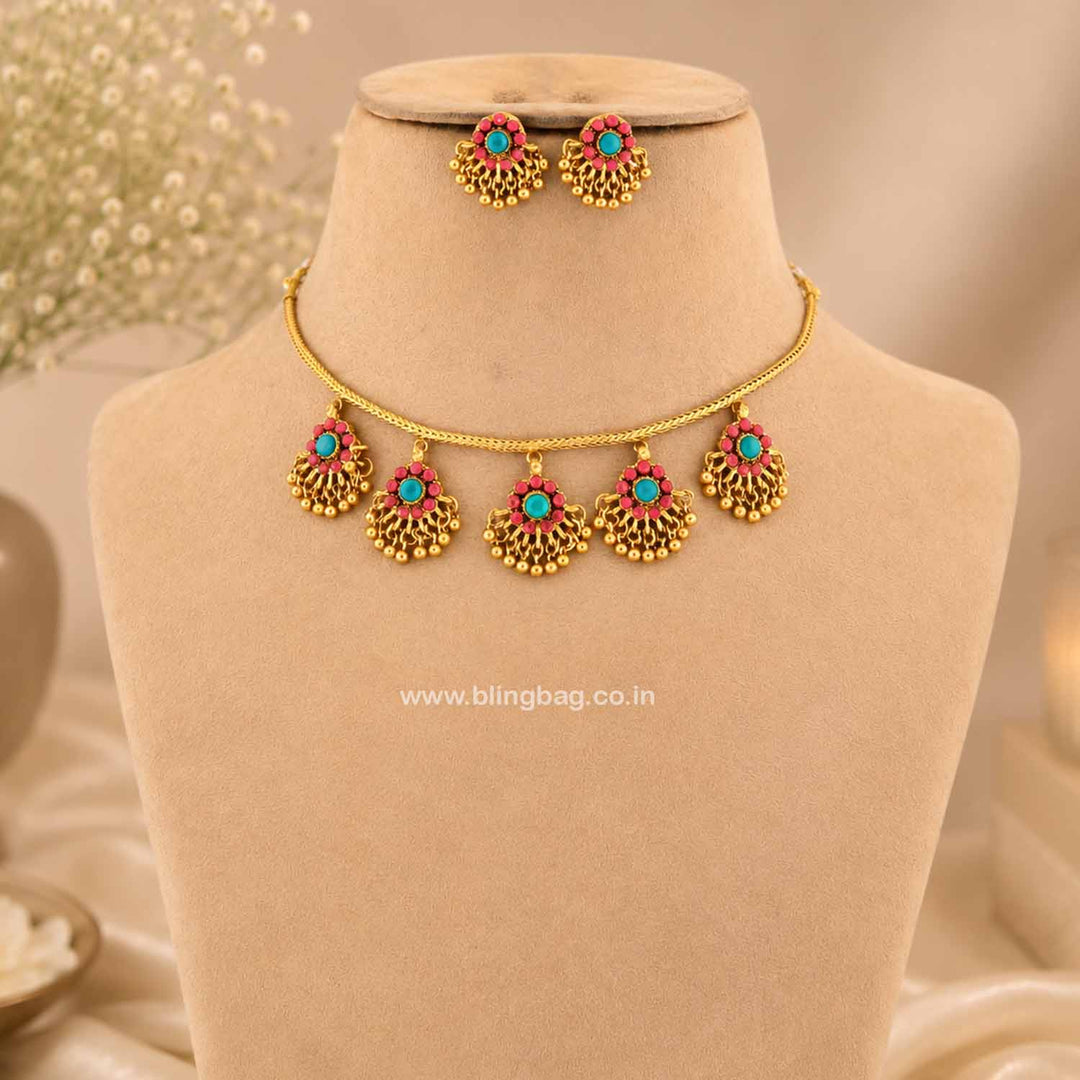 Multicolor Sitaya Antique Jewellery Set- New Arrival