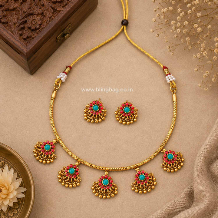 Multicolor Sitaya Antique Jewellery Set- New Arrival