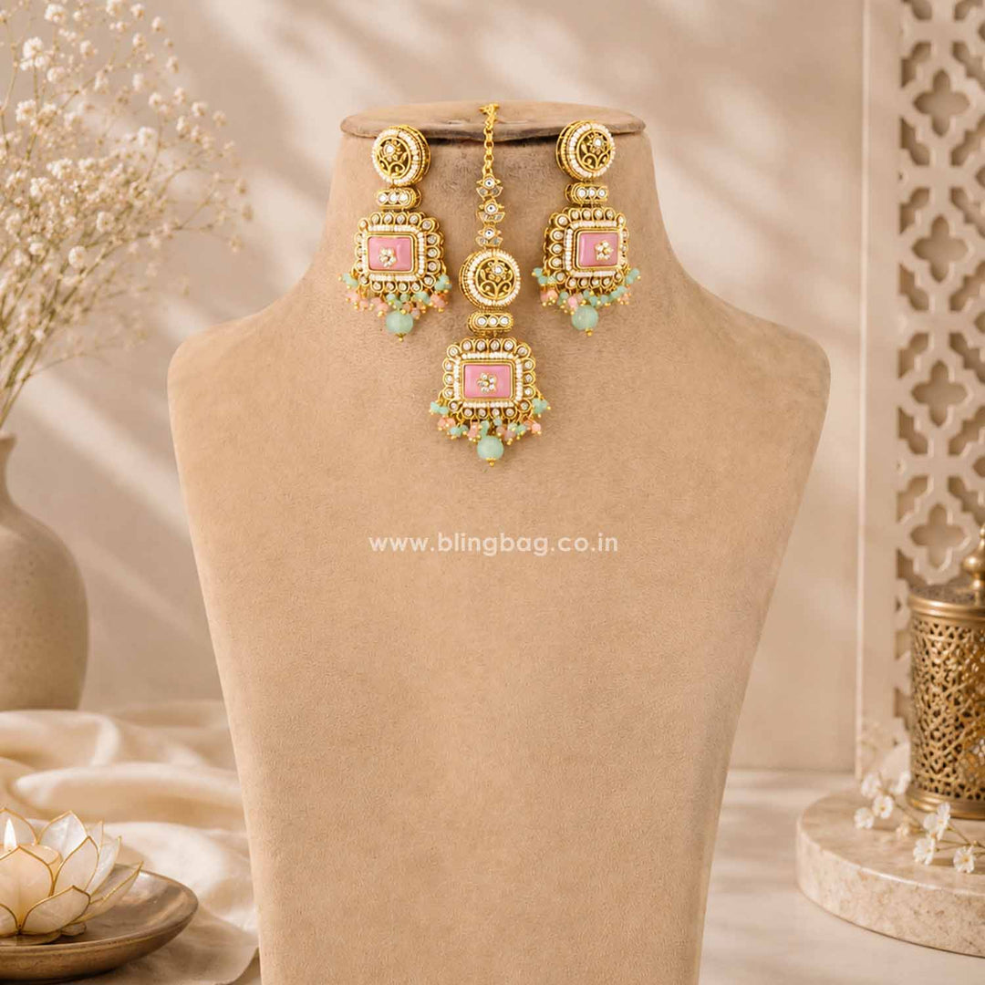 Multicolor Siyashi Kundan Jewellery Set