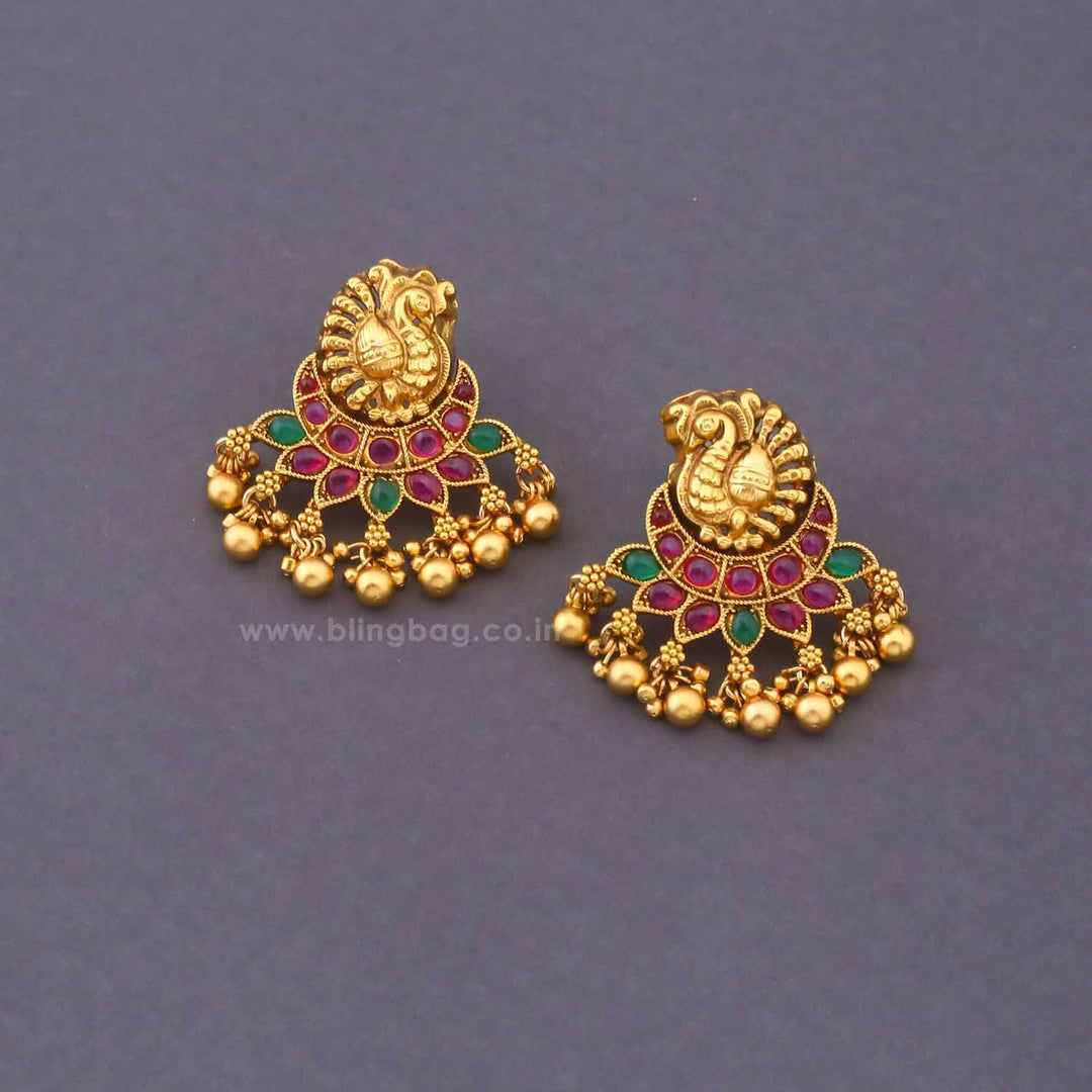 Multicolor Skandamata Temple Danglers - EOSS