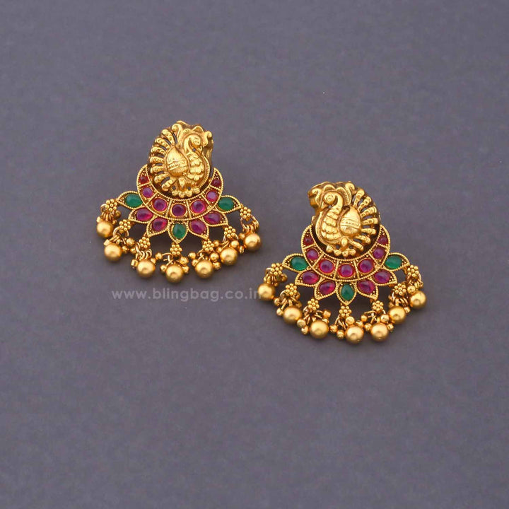 Multicolor Skandamata Temple Danglers - EOSS