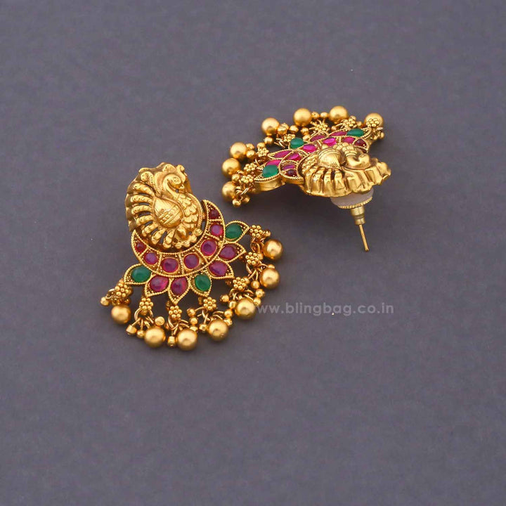 Multicolor Skandamata Temple Danglers - EOSS