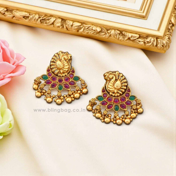 Multicolor Skandamata Temple Danglers - EOSS