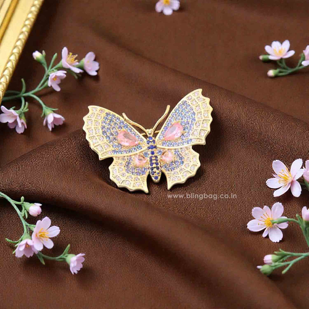 Multicolor Sky Butterfly Brooch