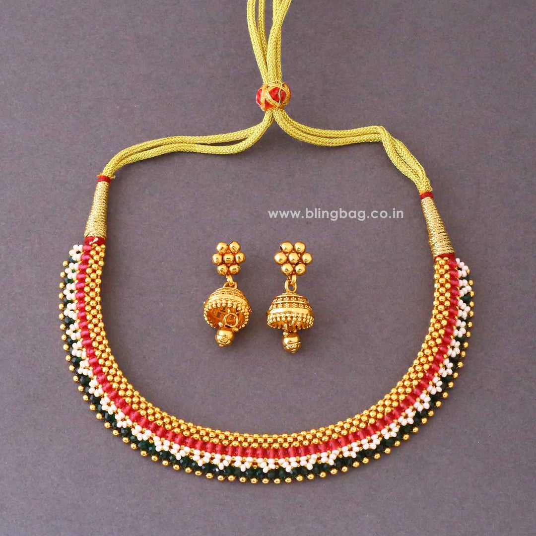Multicolor Snehasha Antique Jewellery Set- New Arrival