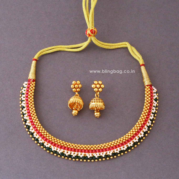 Multicolor Snehasha Antique Jewellery Set- New Arrival