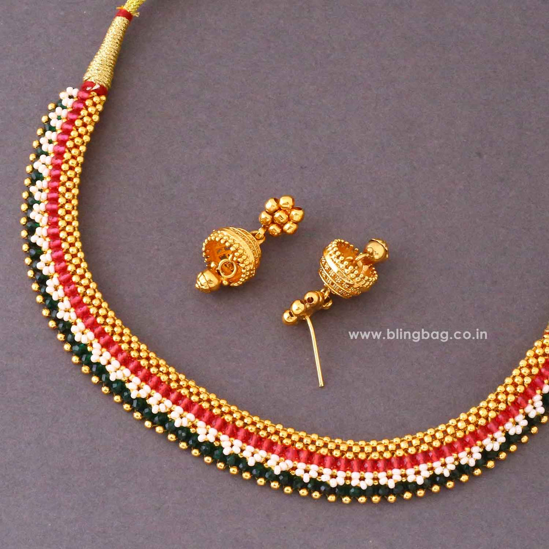 Multicolor Snehasha Antique Jewellery Set- New Arrival