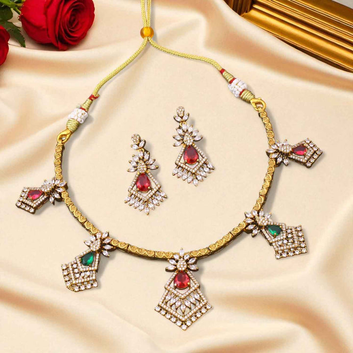 Multicolor Solenne Victorian Jewellery Set - New Arrival