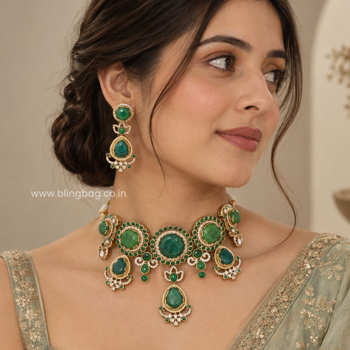 Multicolor Sonnet Victorian Jewellery Set - New Arrival