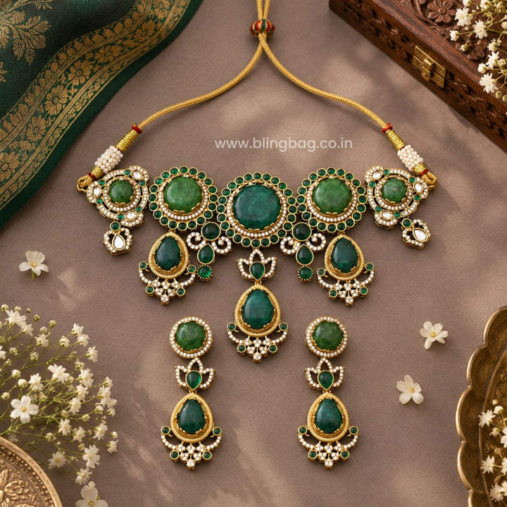 Multicolor Sonnet Victorian Jewellery Set - New Arrival