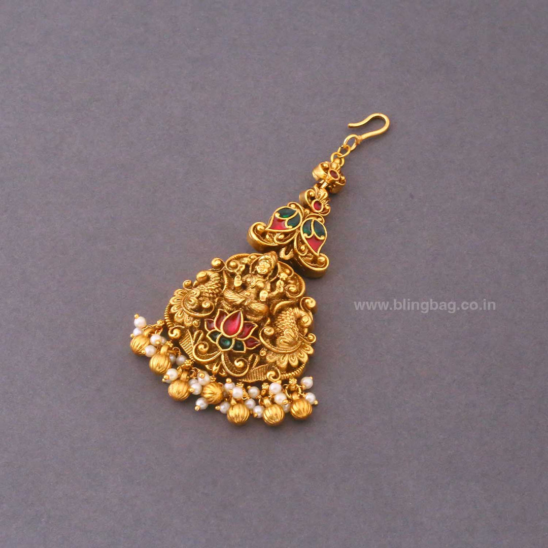 Multicolor Sorani Temple Maang Tikka