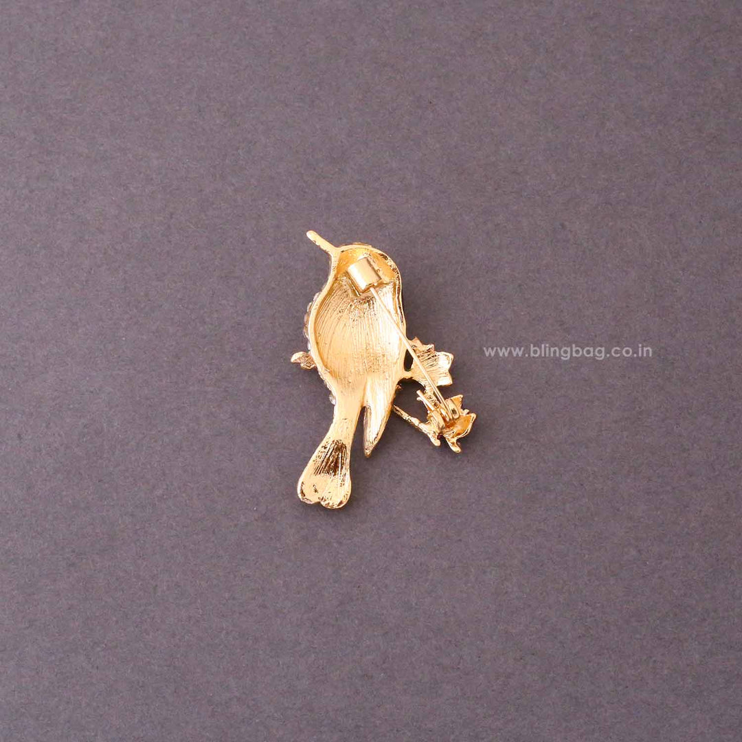 Multicolor Sparrow Brooch